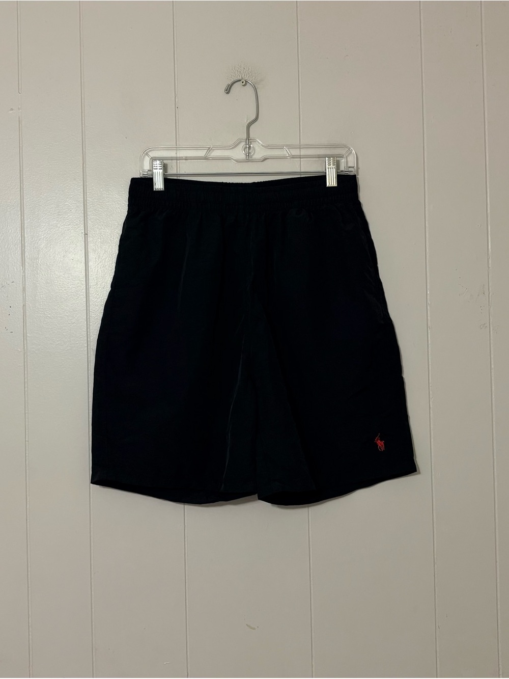 Polo Ralph Lauren Boys XXL 3XL Black Drawstring Shorts Red Pony Logo